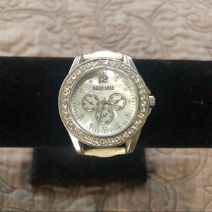 Beautiful watch with white strap